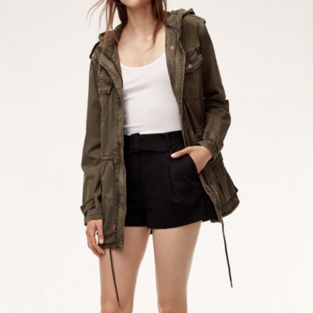 Olive Utility Hooded Anorak Jacket - Women Azure Trooper Jacket